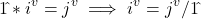 \[1\hat{ }*i^v = j^v \implies i^v = j^v/1\hat{ }\]