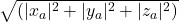 \sqrt{(|x_a|^2 + |y_a|^2 + |z_a|^2)}